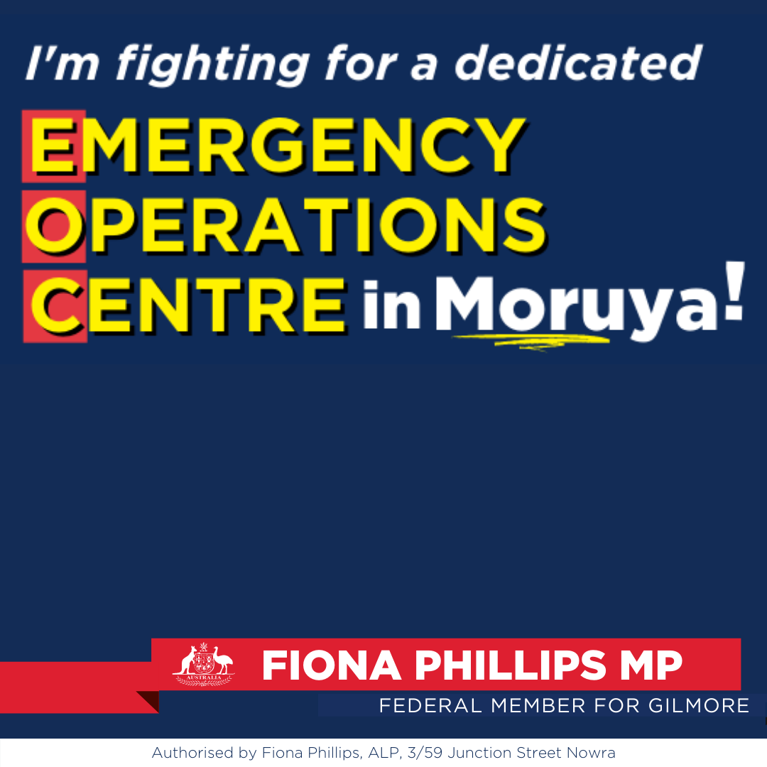 Parliamentary speech: Fighting for a dedicated Emergency Operations Centre in Moruya Main Image