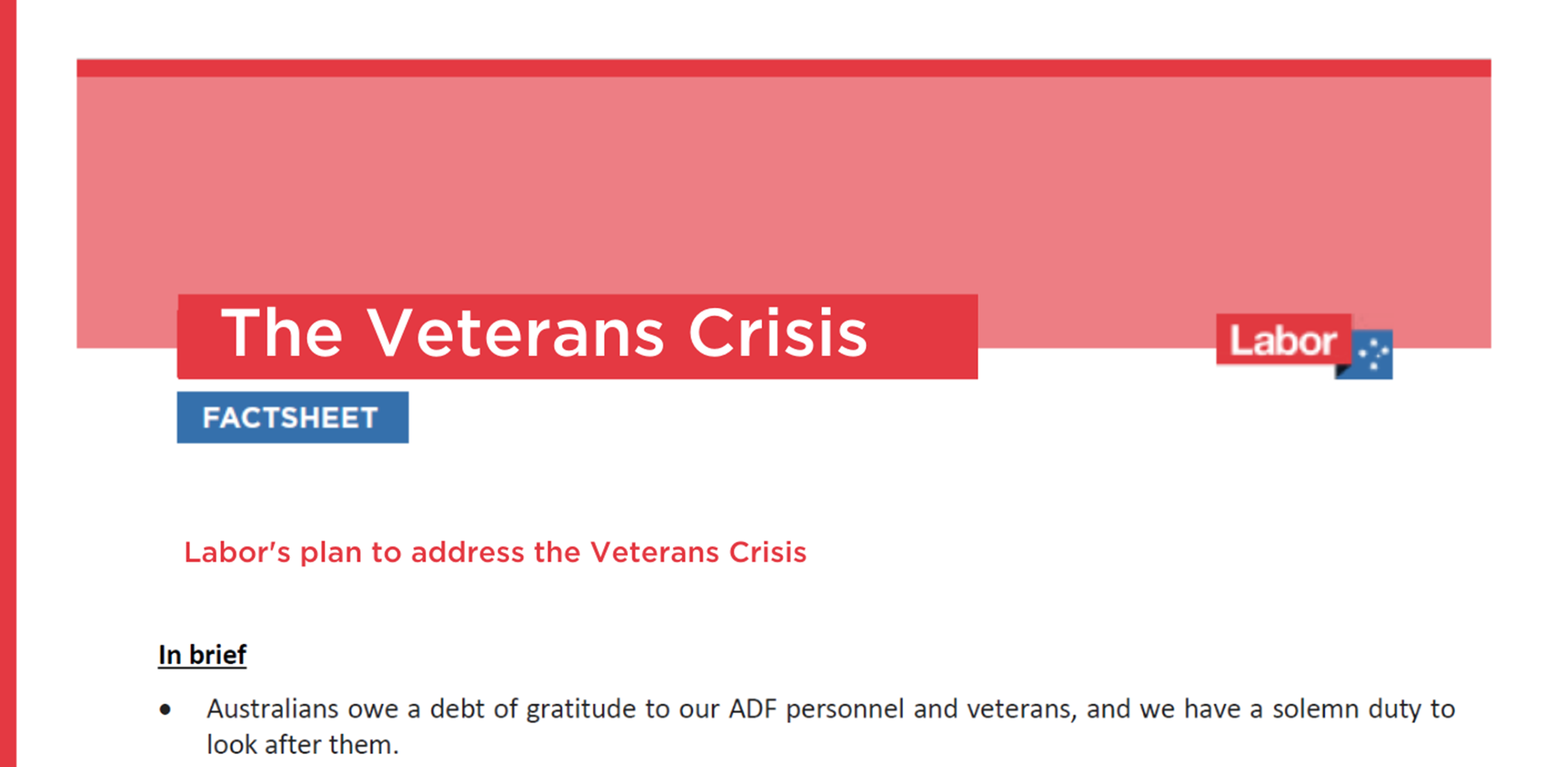 Addressing the Veterans Crisis Main Image