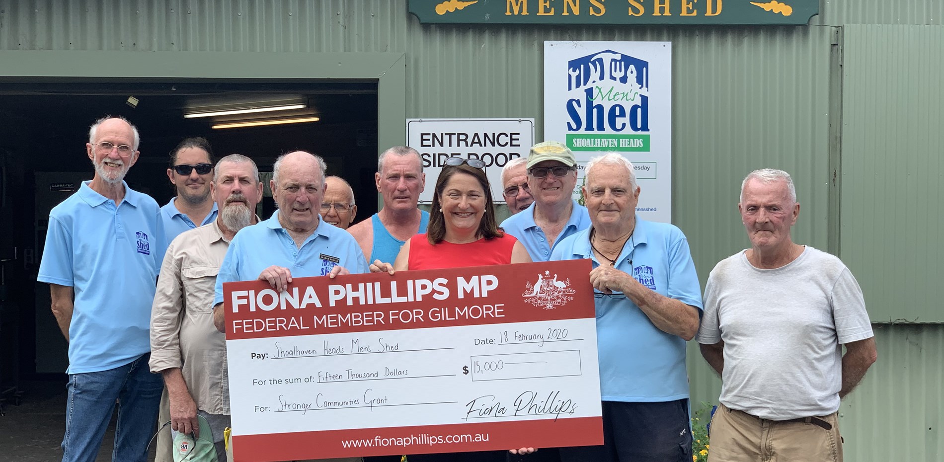Media release: $15,000 helping hand for Shoalhaven Heads Men's Shed Main Image