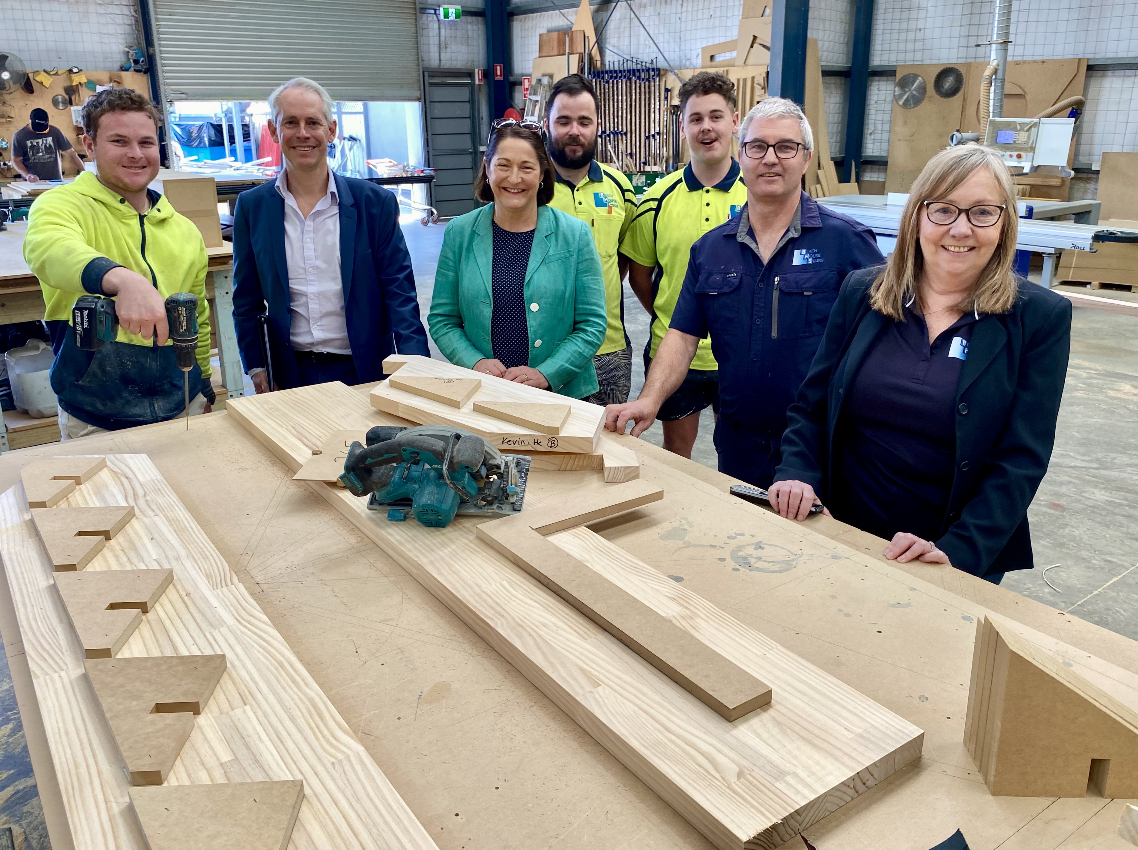 MEDIA RELEASE: Apprentices step up as federal minister visits Beach House Stairs Main Image
